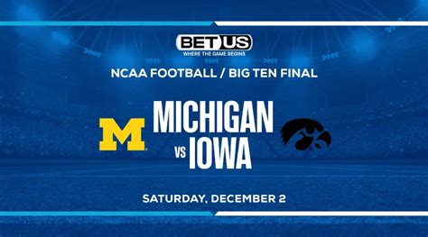 Dec 5, 2021 · The Hawkeyes do indeed get on the board with a 22-yard chip shot to make it an 11-point game. Michigan 14, Iowa 3 with 1:26 left in the first. ... Michigan 7, Iowa 0 with 6:38 left in the first. 